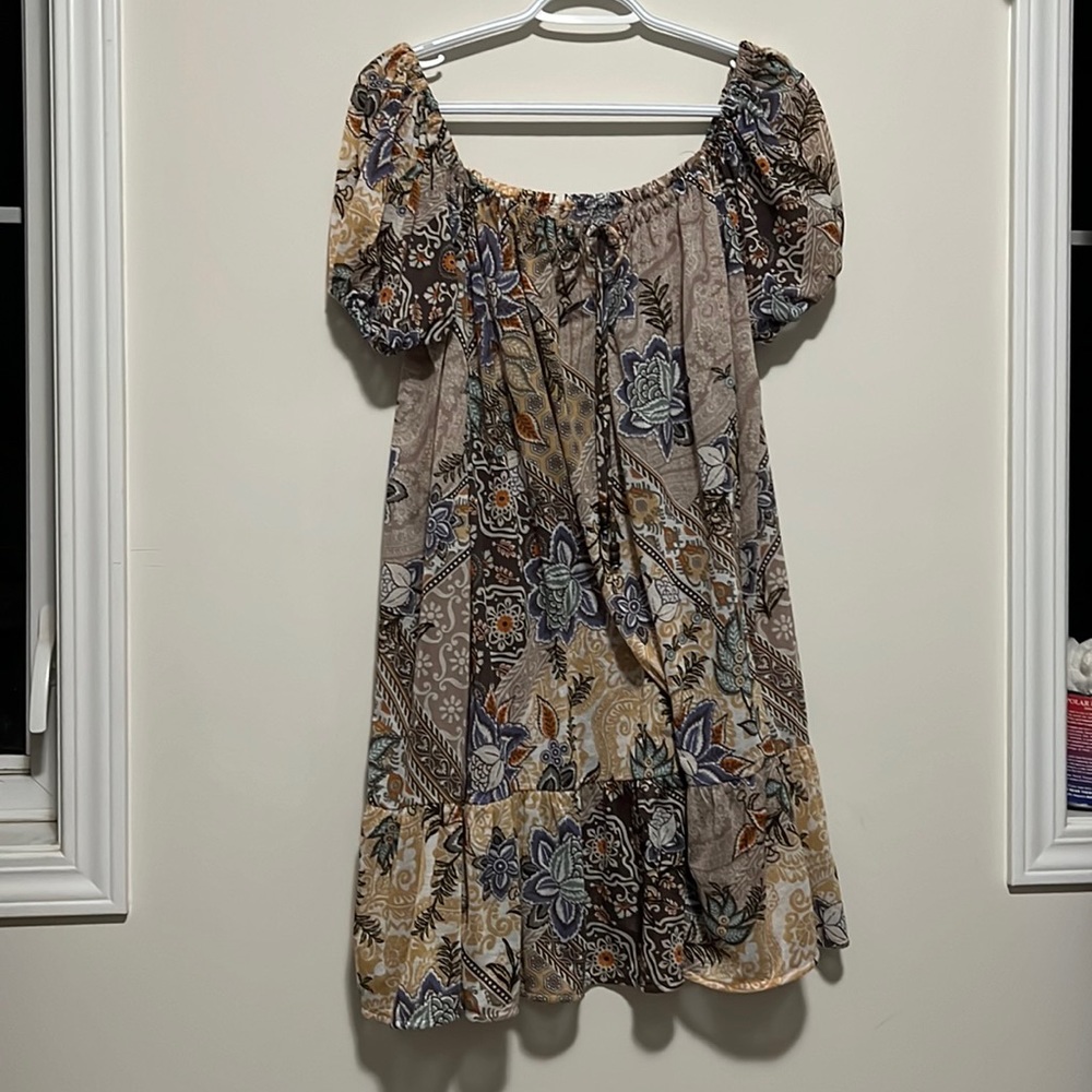 Bubble sleeves thin dress